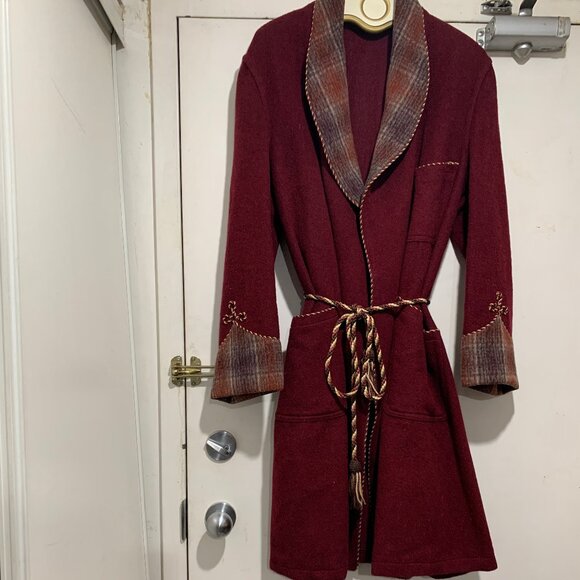MADE IN ENGLAND VINTAGE WOOL ROBE JACKETS SIZE L - Picture 3 of 16